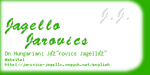 jagello jarovics business card